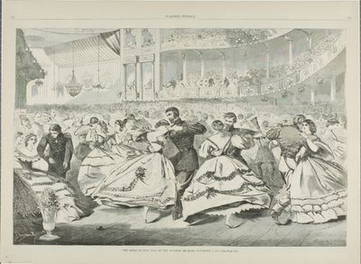 Het grote Russische bal in de Muziekacademie, 5 november 1863 door Winslow Homer