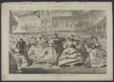 Het Grote Russische Bal in de Muziekacademie, 5 november 1863, 1863 door Winslow Homer