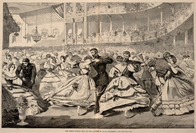 Het grote Russische bal in de Muziekacademie, 5 november 1863, uit Harper