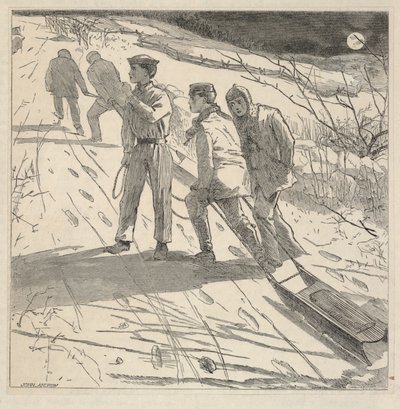 The Midnight Coast, uit The Riverside Magazine for Young People, januari 1867 door Winslow Homer