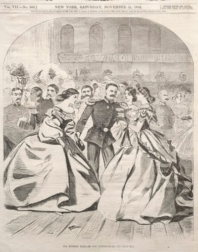 Het Russische bal - In de eetzaal door Winslow Homer
