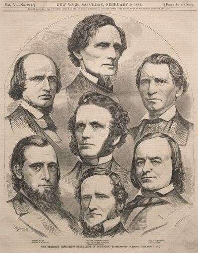 De Afgescheiden Mississippi Delegatie in het Congres, 1861 door Winslow Homer