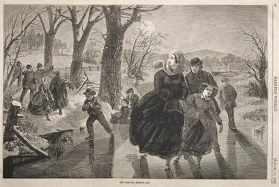 Het schaatsseizoen - 1862 door Winslow Homer