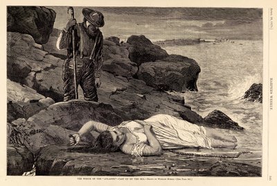 De schipbreuk van de "Atlantic" - Opgeworpen door de zee, uit Harper