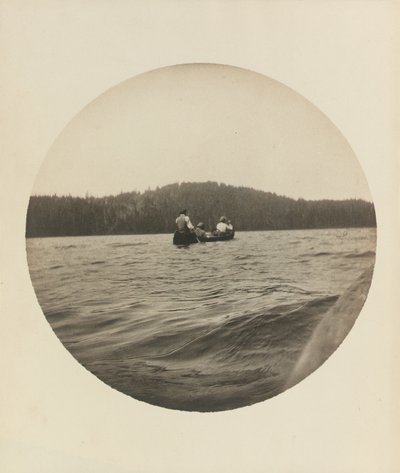 Drie kanoërs, Lake St. John, Provincie Quebec, ca. 1895, ca. 1904 door Winslow Homer