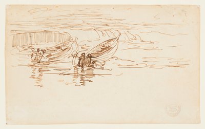 Twee dories worden gelanceerd, Engeland door Winslow Homer