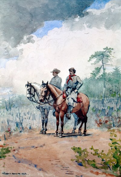 Twee Federale Verkenners, 1887 door Winslow Homer