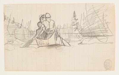 Twee Mannen in een Kano door Winslow Homer