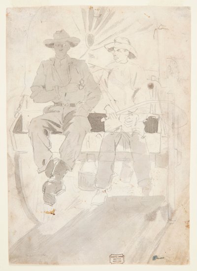 Twee Mannen in een Legerwagen door Winslow Homer