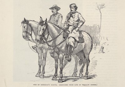 Twee van Sheridans verkenners, uit The Century Magazine, november 1887 door Winslow Homer