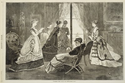 Wachten op Bezoeken op Nieuwjaarsdag, 2 januari 1869 door Winslow Homer