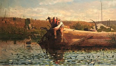 Wachten op een hapje door Winslow Homer
