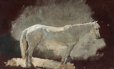 Witte merrie, ca. 1868 door Winslow Homer