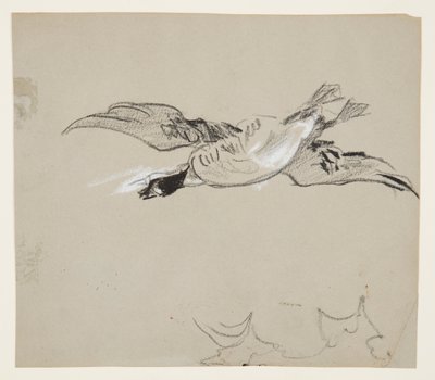 Wilde gans in vlucht door Winslow Homer