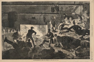 Winterkwartieren in het kamp door Winslow Homer