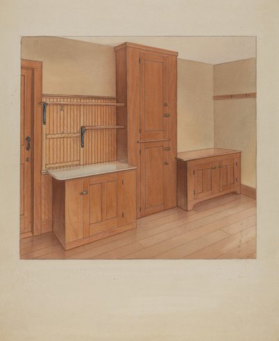 Ingebouwde meubels, 1937 door Winslow Rich