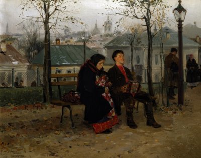 Op de boulevard door Wladimir Jegorowitsch Makowski