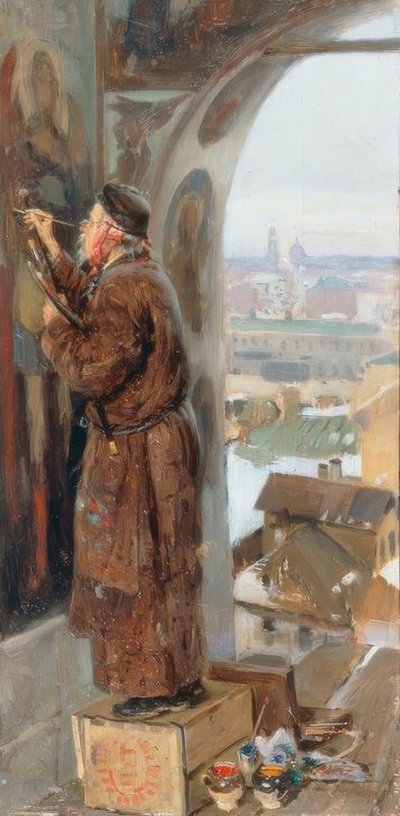 De iconenschilder door Wladimir Jegorowitsch Makowski