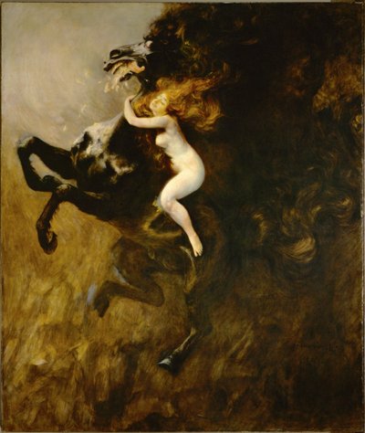 Razernij (olieverf op doek) door Wladyslaw Podkowinski