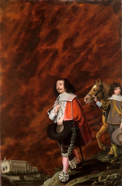 Portret van een heer in Italië door Wolfgang Heimbach