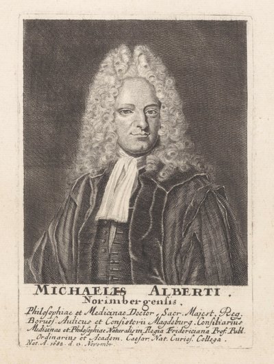 Portret van Michael Alberti door Wolfgang Philipp Kilian