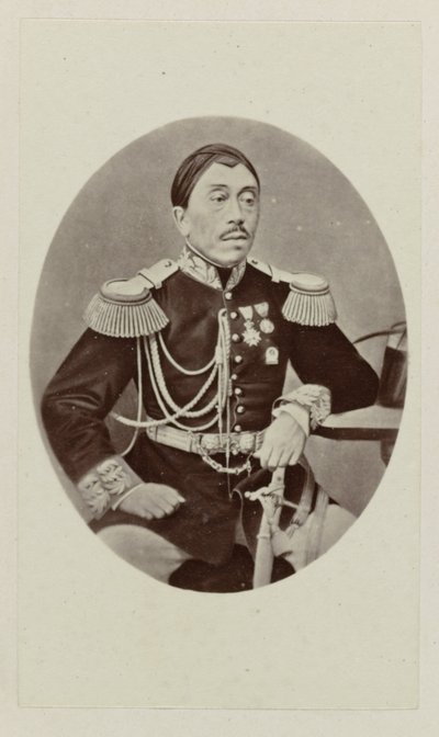Portret van Mangkoe Negoro IV door Woodbury and Page