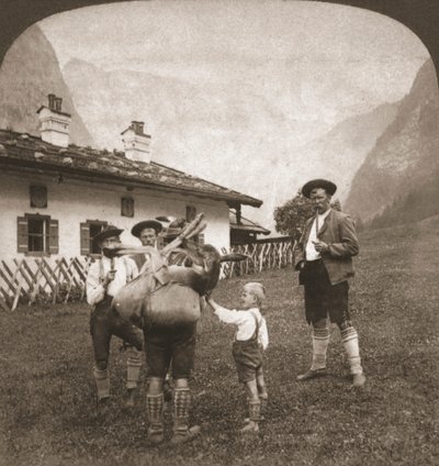 Beierse bergbeklimmers, Duitsland, 1898 door Works and Sun Sculpture Studios