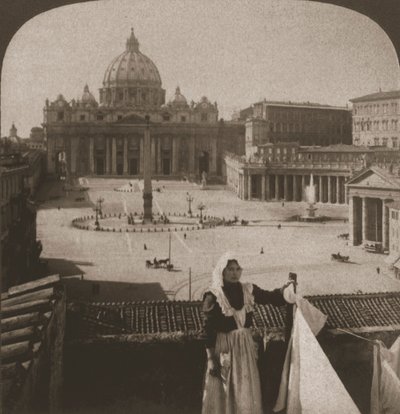 St. Pieter en het Vaticaan, 1905 door Works and Sun Sculpture Studios