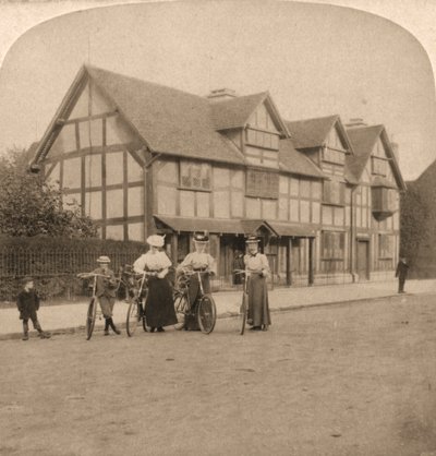 Het geboortehuis van Shakespeare, Stratford upon Avon, Engeland, 1896 door Works and Sun Sculpture Studios
