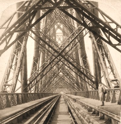 De Grote Forth-brug, Schotland, 1896 door Works and Sun Sculpture Studios