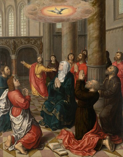 Pinksteren, 1520-25 door Workshop of Bernard van Orley