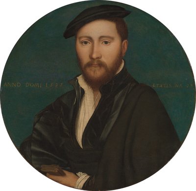 Portret van een man door Workshop of Hans Holbein