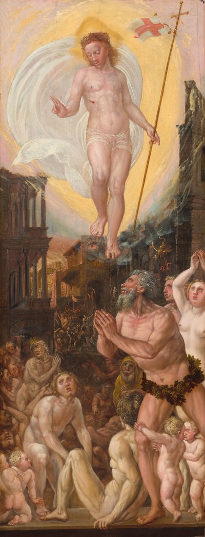 Christus in het voorgeborchte door Workshop of Hans Mielich