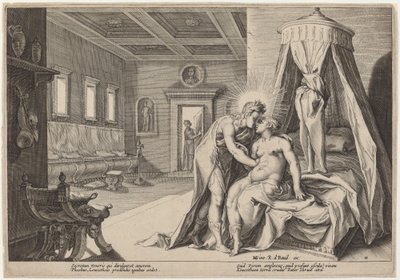Apollo die Leucothoe misbruikt door Workshop of Hendrick Goltzius, after Hendrick Goltzius
