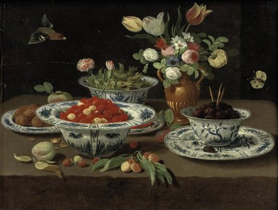 Wilde aardbeien in een Chinese 