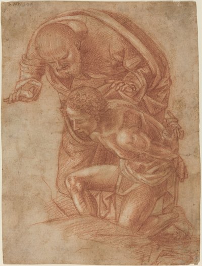 Het Offer van Isaac door Workshop of Luca Signorelli