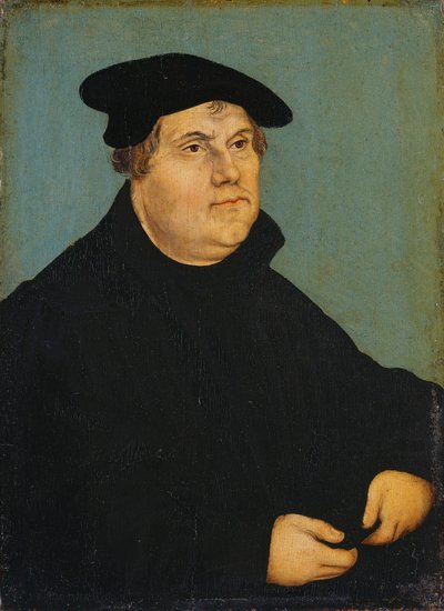 Duits: Bildnis Martin Luthers Portret van Maarten Luther door workshop of Lucas Cranach the Elder