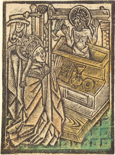 Sint Gregorius door Workshop of Master of the Aachen Madonna