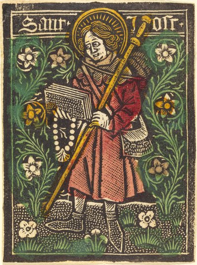 Sint Jost door Workshop of Master of the Aachen Madonna