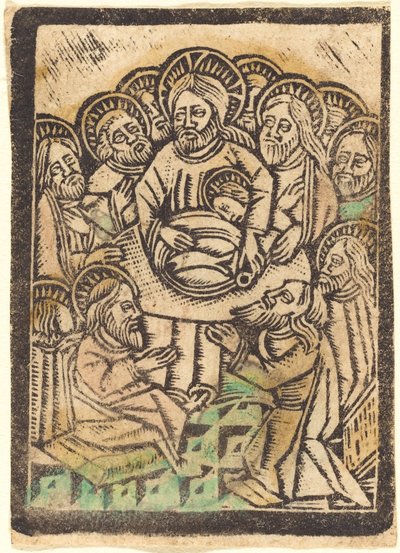 Het laatste avondmaal door Workshop of Master of the Aachen Madonna