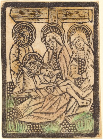 De piëta door Workshop of Master of the Aachen Madonna