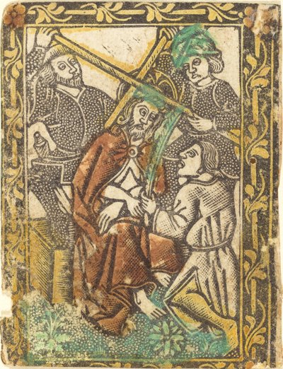 Christus Gekroond met Doornen door Workshop of Master of the Borders with