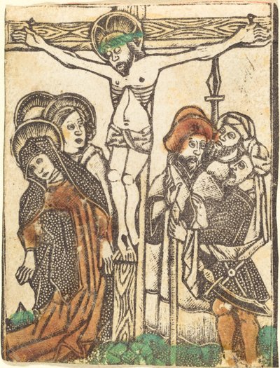 De Kruisiging door Workshop of Master of the Borders with
