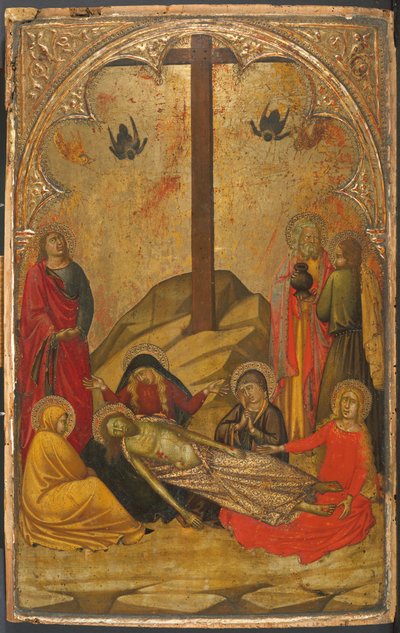 De klaagzang over de dode Christus door Workshop of Niccolò di Buonaccorso