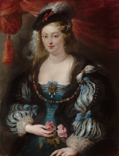 Portret van een jonge vrouw door Workshop of Peter Paul Rubens