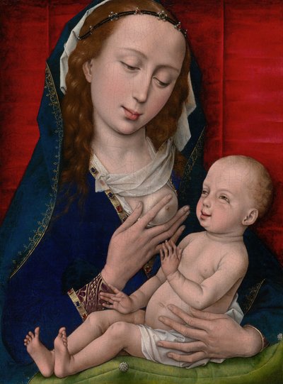 Maagd en Kind door Workshop of Rogier van der Weyden