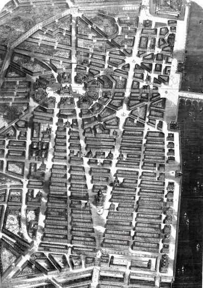 Een visie op de stad Londen, gebouwd volgens het plan van Sir Christopher Wren, getekend onder leiding van Mr Godwin, gepubliceerd in 