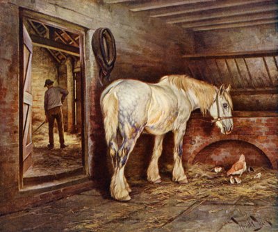 Het einde van de dag - boerderijpaard keert huiswaarts door Wright Barker