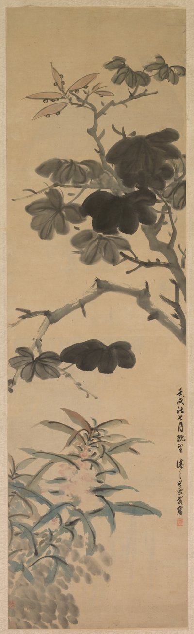 Bloeiende Planten, 1862 door Wu Rangzhi