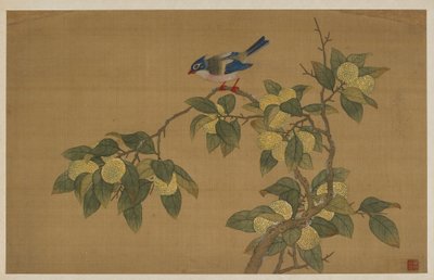 Vogel en Fruit door Wu Zhang